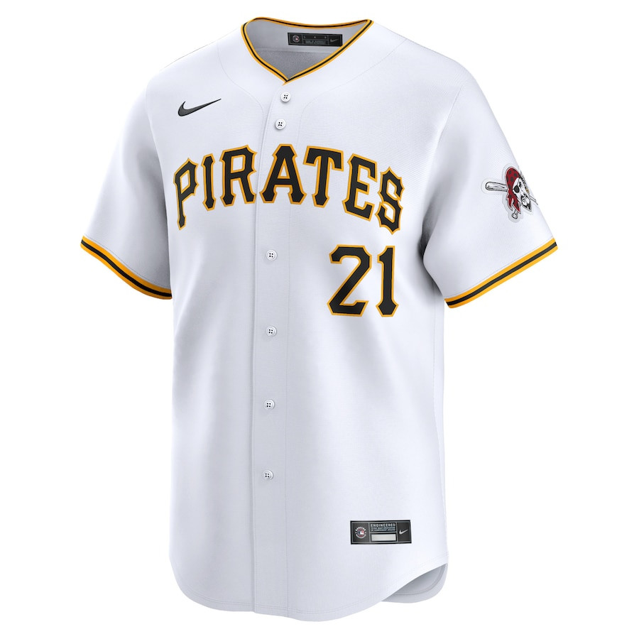 Alternative view of Roberto Clemente 21 Pittsburgh Pirates Home Limited Player Men Jersey - White 