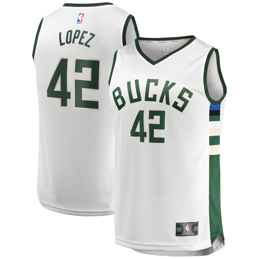 Robin Lopez Milwaukee Bucks Fanatics Branded Fast Break Replica Player Jersey White - Association Edition