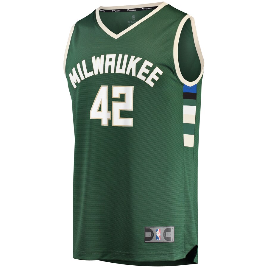 Alternative view of Robin Lopez Milwaukee Bucks Fanatics Branded Youth Fast Break Replica Jersey - Icon Edition - Hunter Green