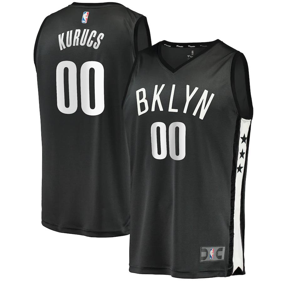 Rodions Kurucs Brooklyn Nets Fanatics Branded Fast Break Player Jersey - Statement Edition - Charcoal