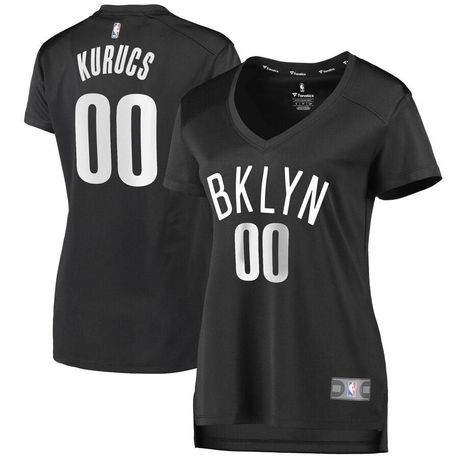 Rodions Kurucs Brooklyn Nets Fanatics Branded Women's Fast Break Player Jersey - Statement Edition - Charcoal