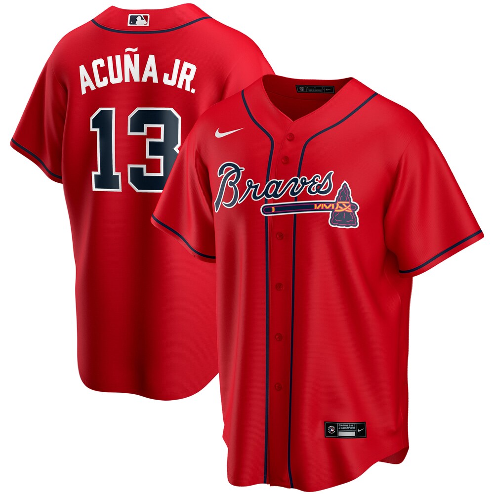 Ronald Acuna Jr. Atlanta Braves Alternate 2020 Player Jersey - Red