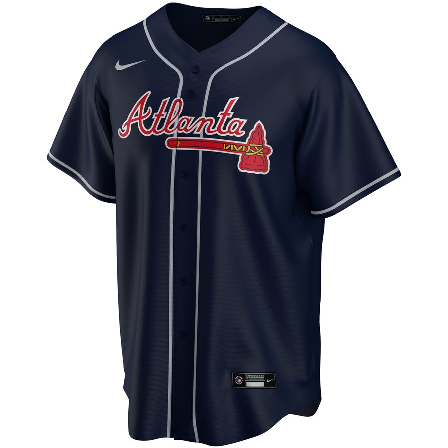 Alternative view of Ronald Acuna Jr. Atlanta Braves Alternate 2020 Replica Player Jersey ÃƒÂ¢Ã¢â€šÂ¬Ã¢â‚¬Å“ Navy