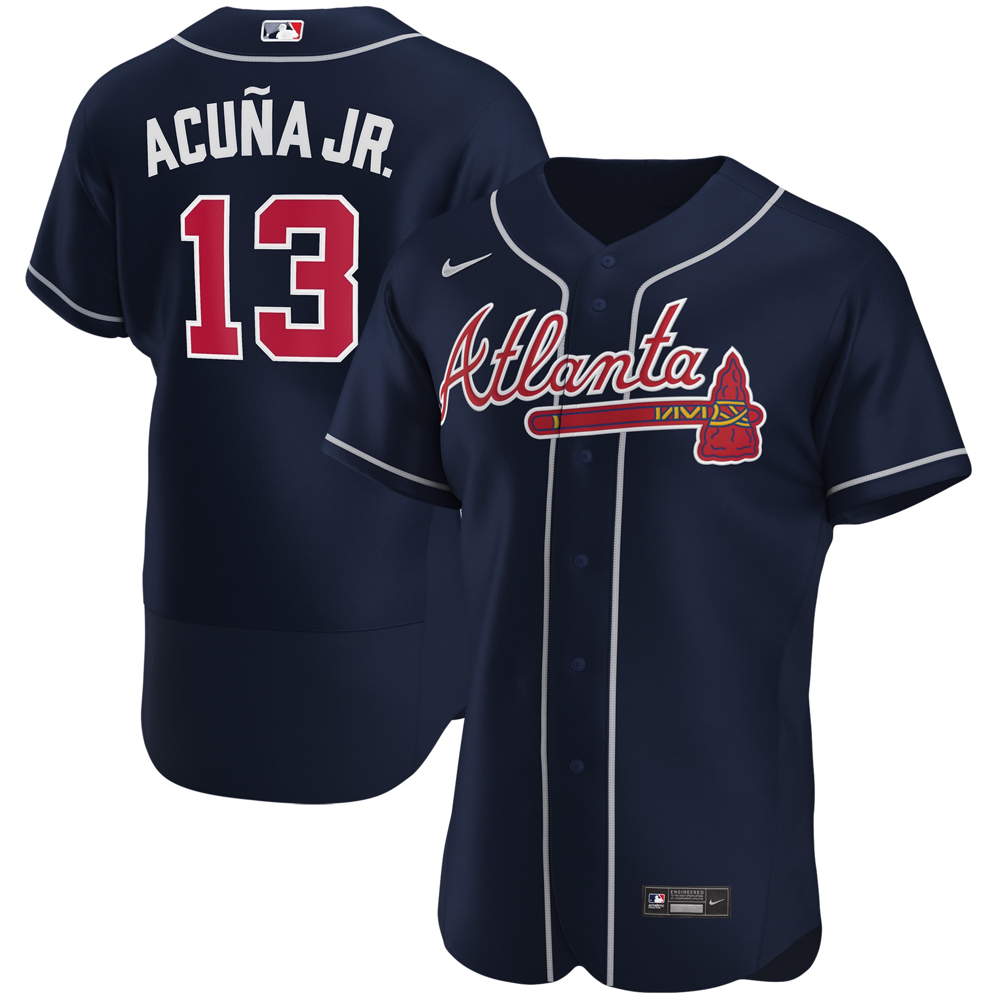 Ronald Acuna Jr. Atlanta Braves Alternate Authentic Player Jersey – Navy