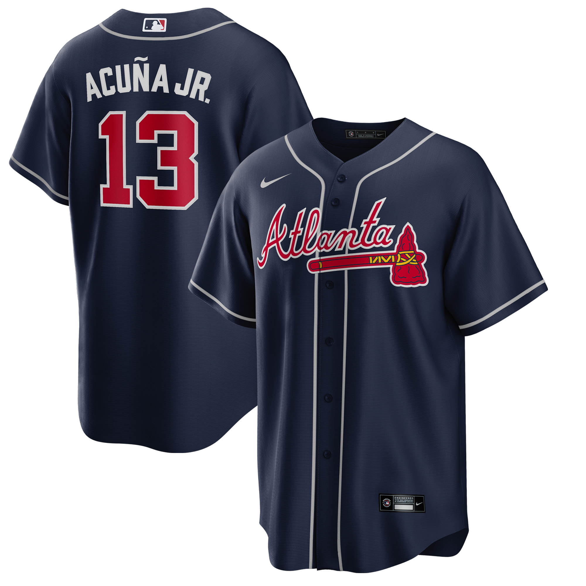 Ronald Acuna Jr. Atlanta Braves Alternate Replica Player Name Jersey – Navy