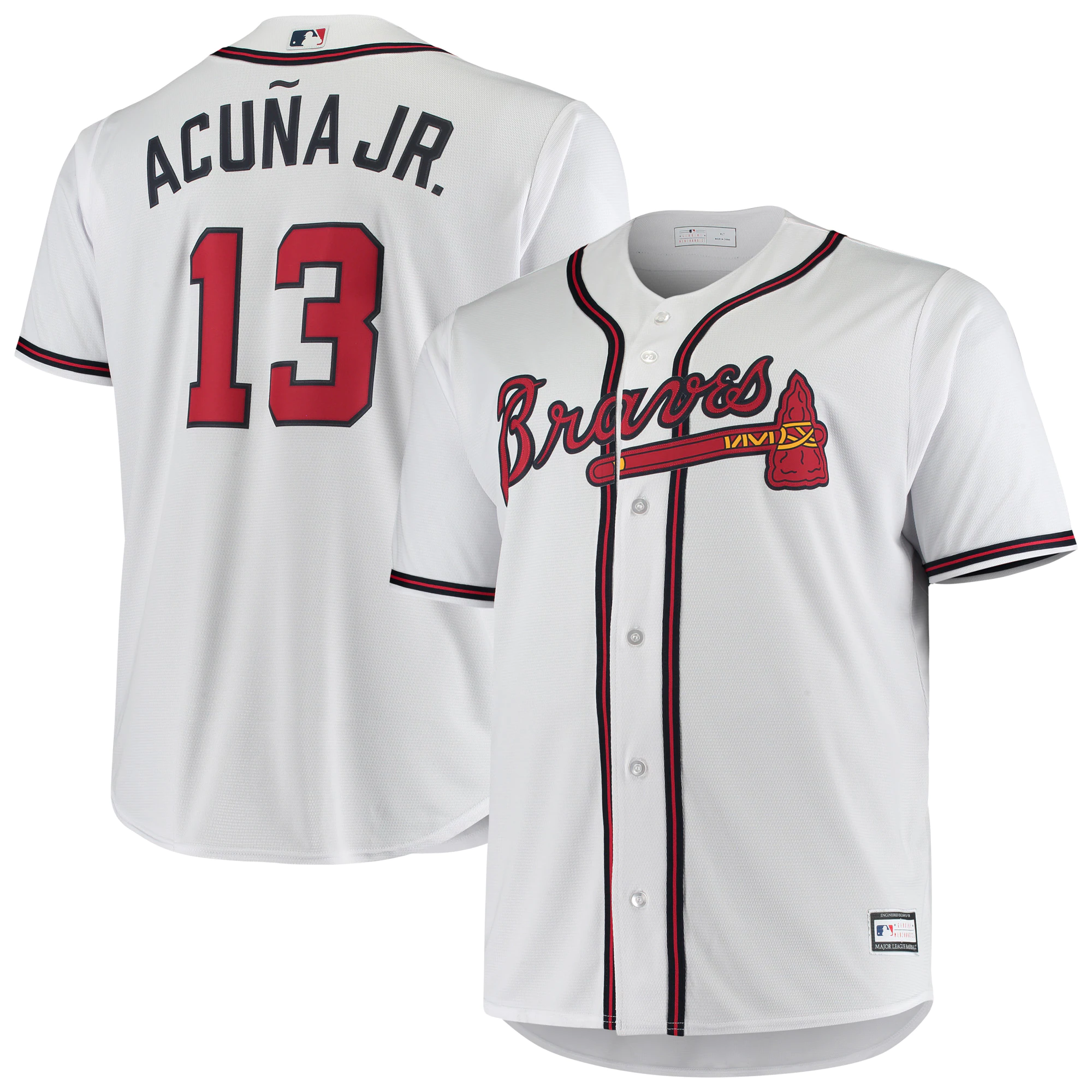 Ronald Acuna Jr. Atlanta Braves Big & Tall Replica Player Jersey - White