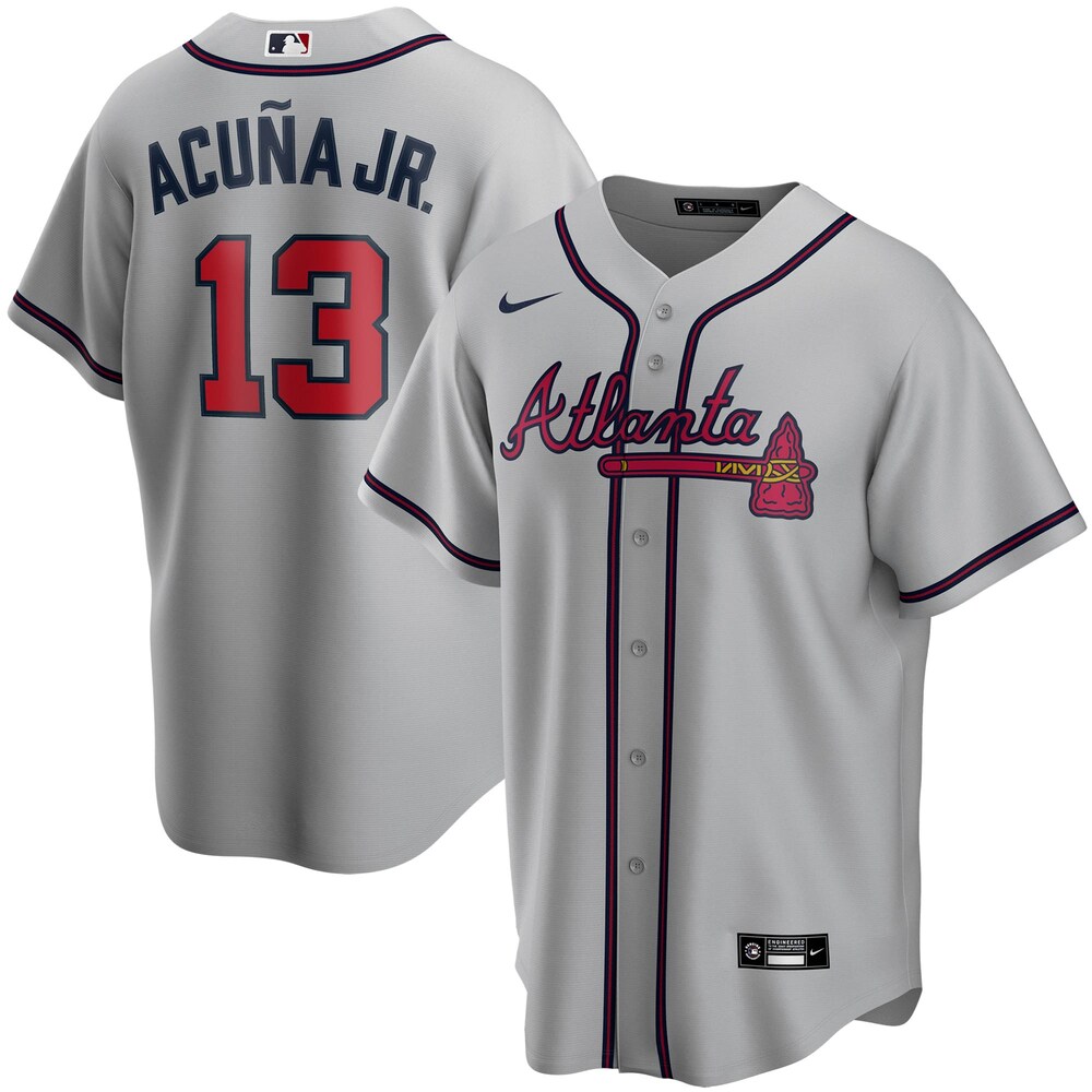 Ronald Acuna Jr. Atlanta Braves Road 2020 Player Jersey - Gray