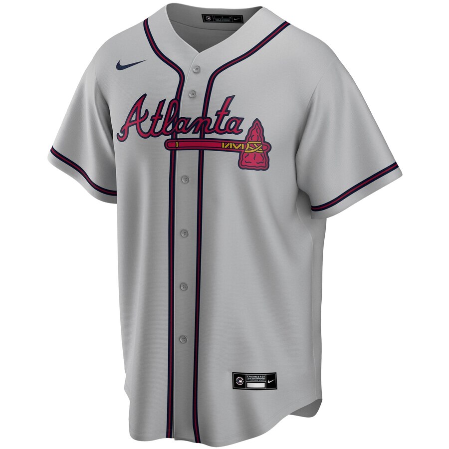 Alternative view of Ronald Acuna Jr. Atlanta Braves Road 2020 Replica Player Jersey ÃƒÂ¢Ã¢â€šÂ¬Ã¢â‚¬Å“ Gray