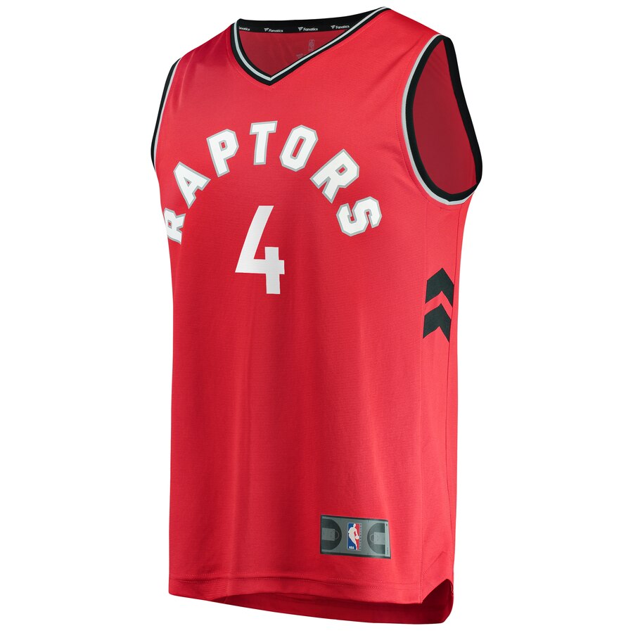 Alternative view of Rondae Hollis-jefferson Toronto Raptors Fanatics Branded Fast Break Replica Jersey Red - Icon Edition