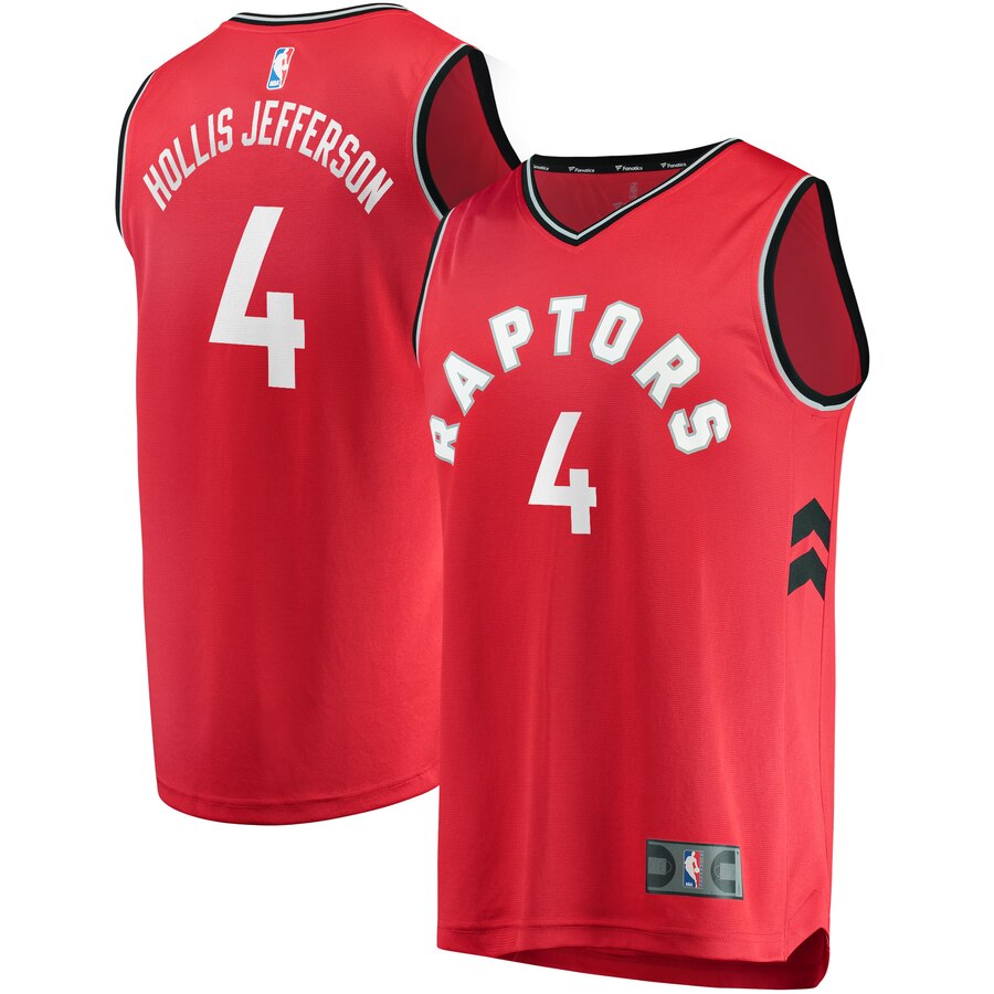 Rondae Hollis-jefferson Toronto Raptors Fanatics Branded Fast Break Replica Jersey Red - Icon Edition