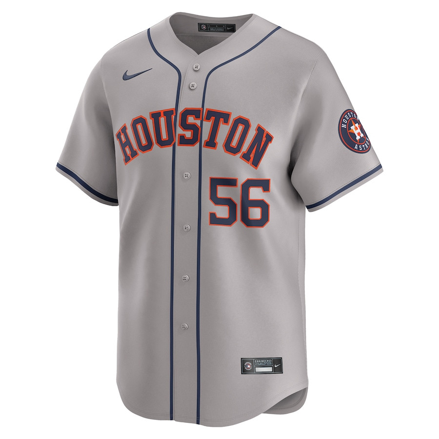 Alternative view of Ronel Blanco 56 Houston Astros Away Limited Men Jersey - Gray 