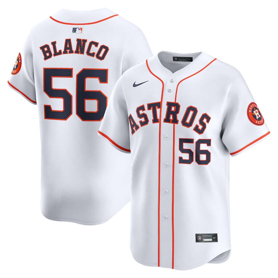 Ronel Blanco 56 Houston Astros Home Limited Men Jersey - White 