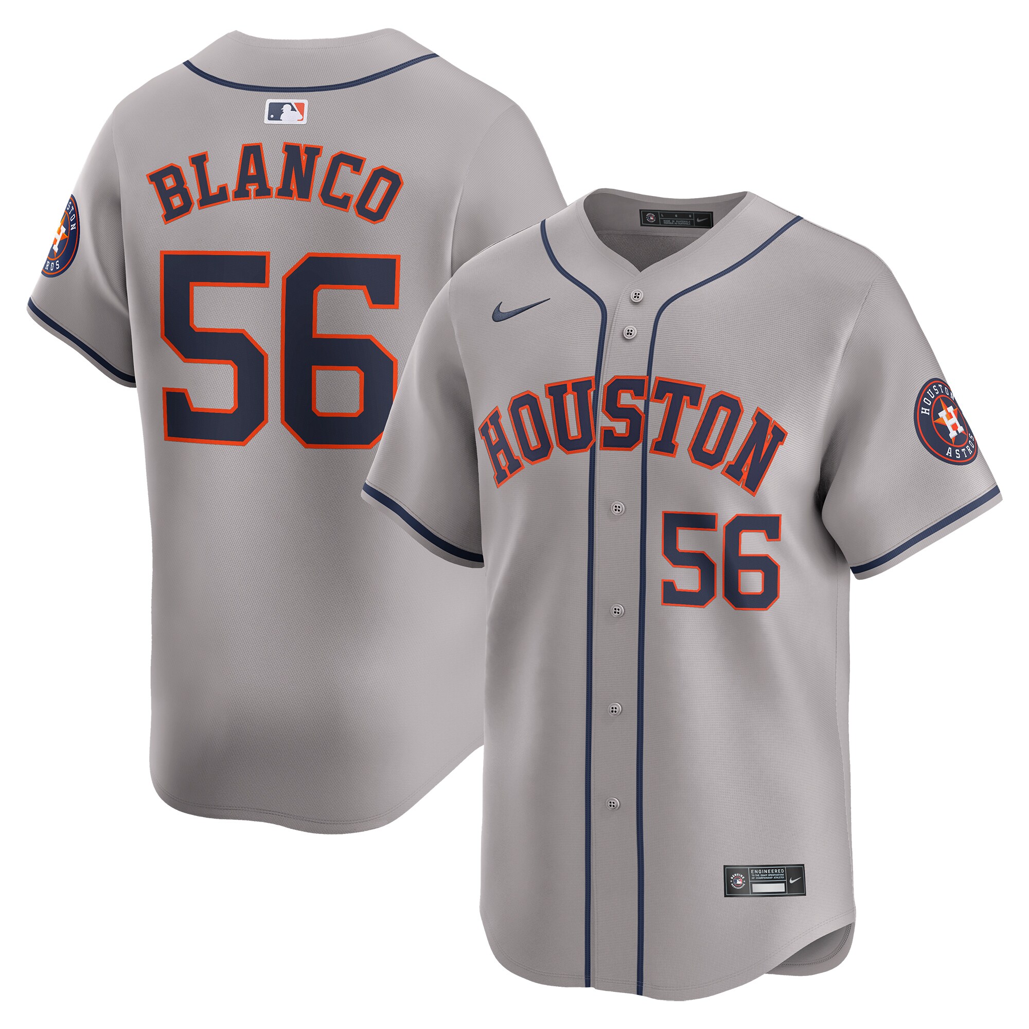 Ronel Blanco Houston Astros Away Limited Player Jersey - Gray