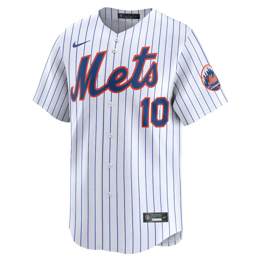 Alternative view of Ronny Mauricio 10 New York Mets Alternate Limited Player Men Jersey - White 