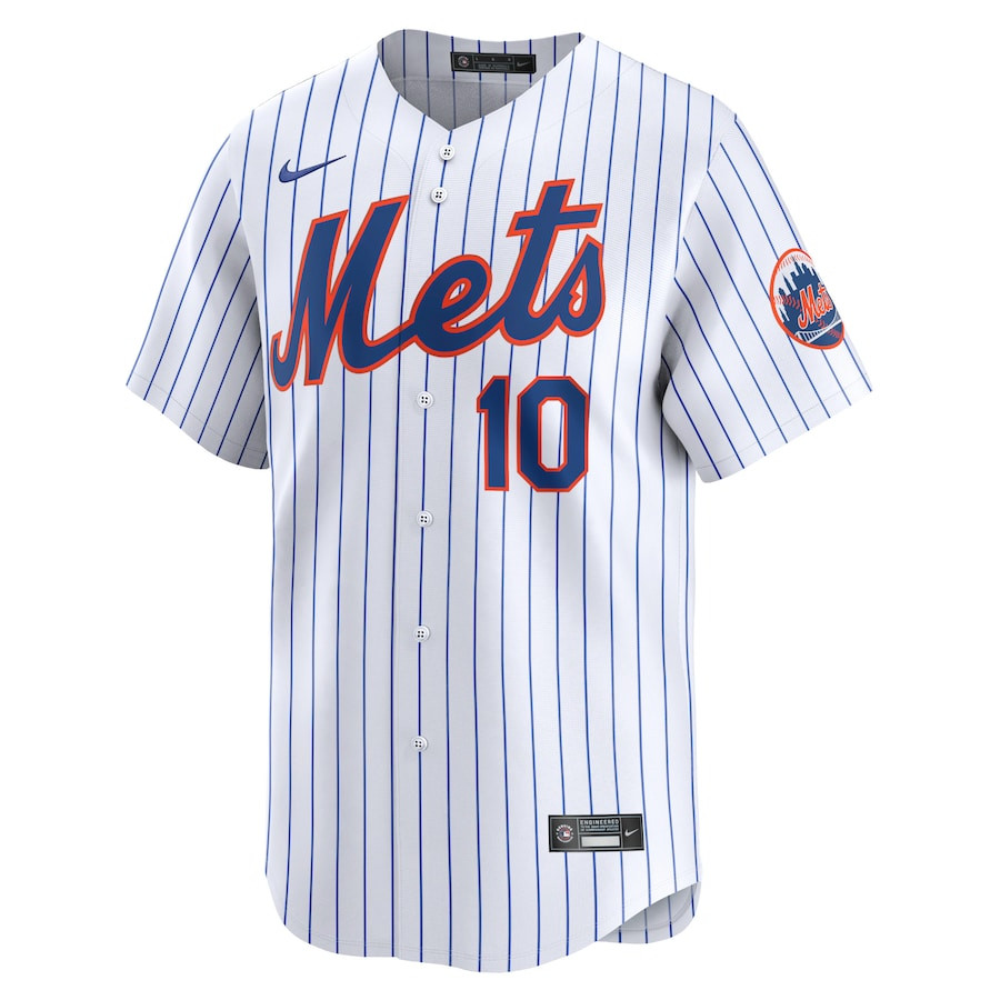 Alternative view of Ronny Mauricio 10 New York Mets Home Limited Player Men Jersey - White 