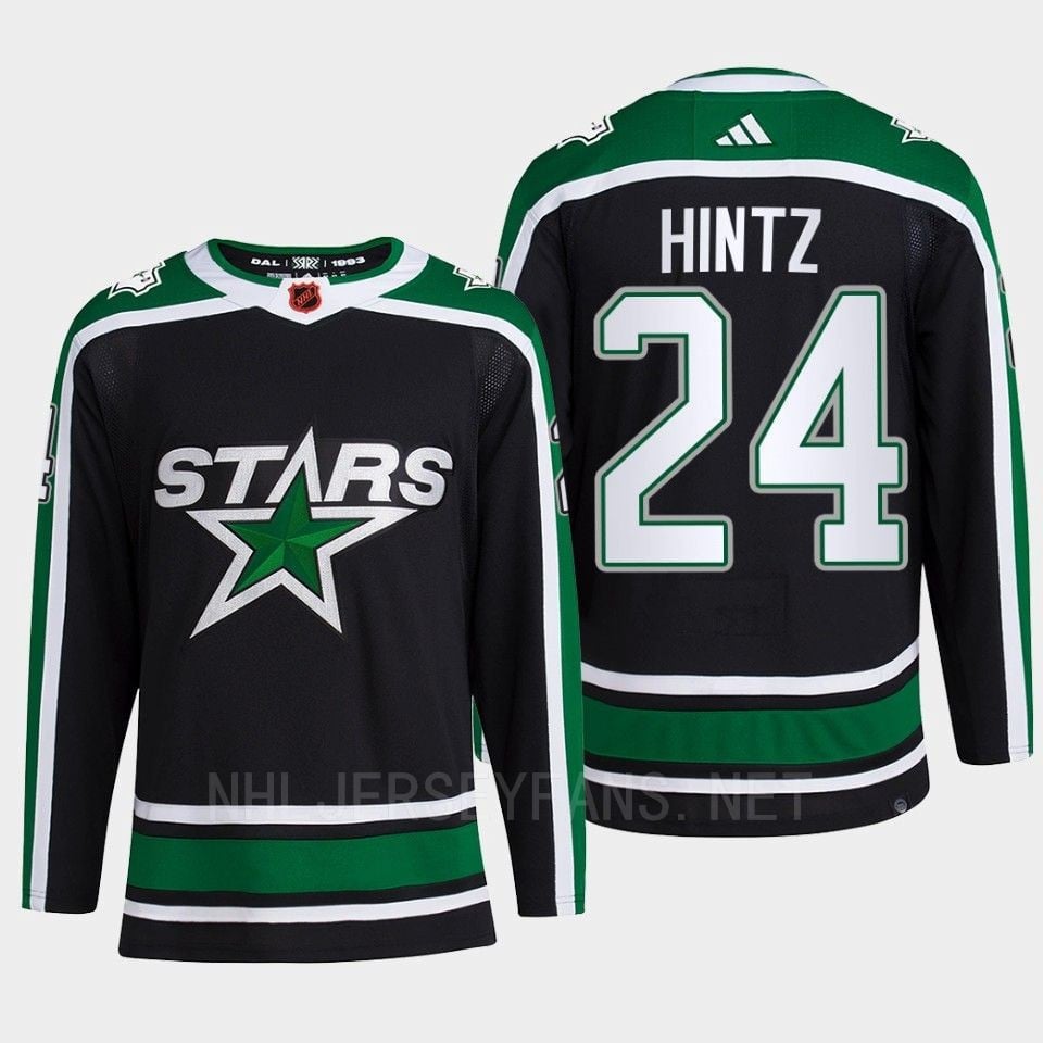 Roope Hintz 24 Reverse Retro 2.0 2022 Dallas Stars Black Jersey Pro Primegreen - JS639 
