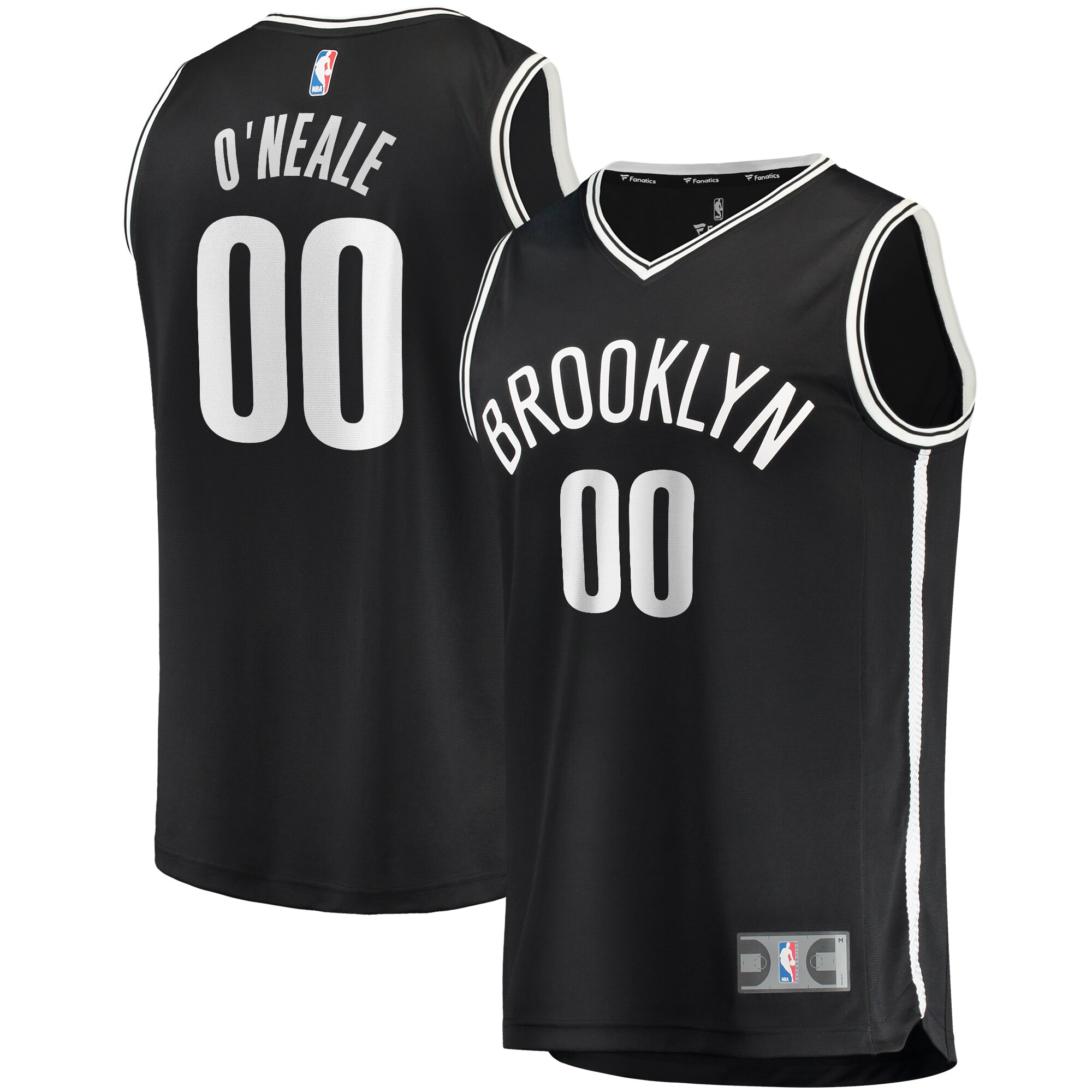 Alternative view of Royce O'neale Brooklyn Nets Fanatics Branded Fast Break Replica Jersey - Icon Edition - Black