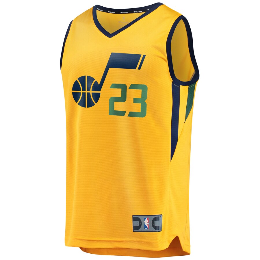 Alternative view of Royce O’neale Utah Jazz Fanatics Branded Fast Break Player Jersey – Statement Edition – Gold