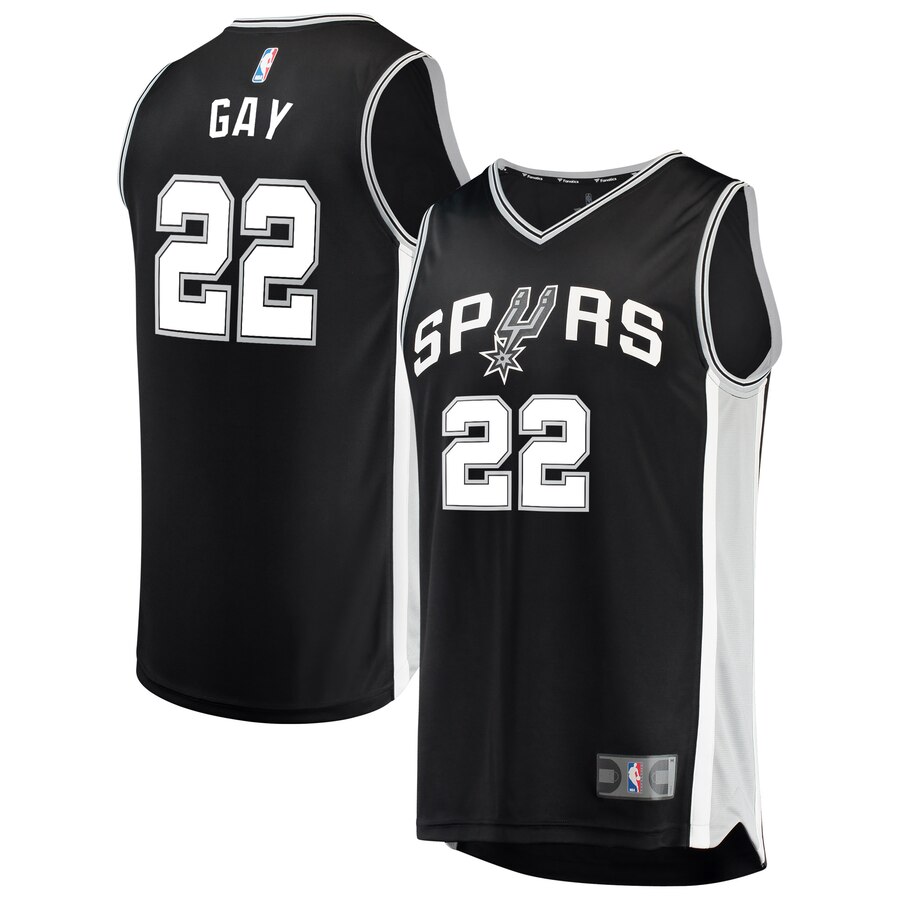 Rudy Gay San Antonio Spurs Fanatics Branded Fast Break Road Replica Player Jersey Black - Icon Edition