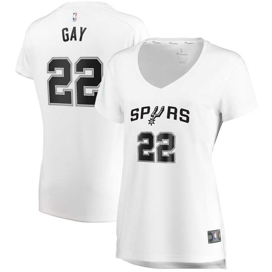 Rudy Gay San Antonio Spurs Fanatics Branded Women’s Fast Break Replica Player Jersey – Association Edition – White