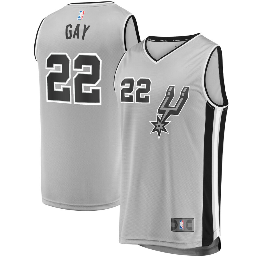 Rudy Gay San Antonio Spurs Fanatics Branded Youth Fast Break Replica Player Jersey - Statement Edition - Silver