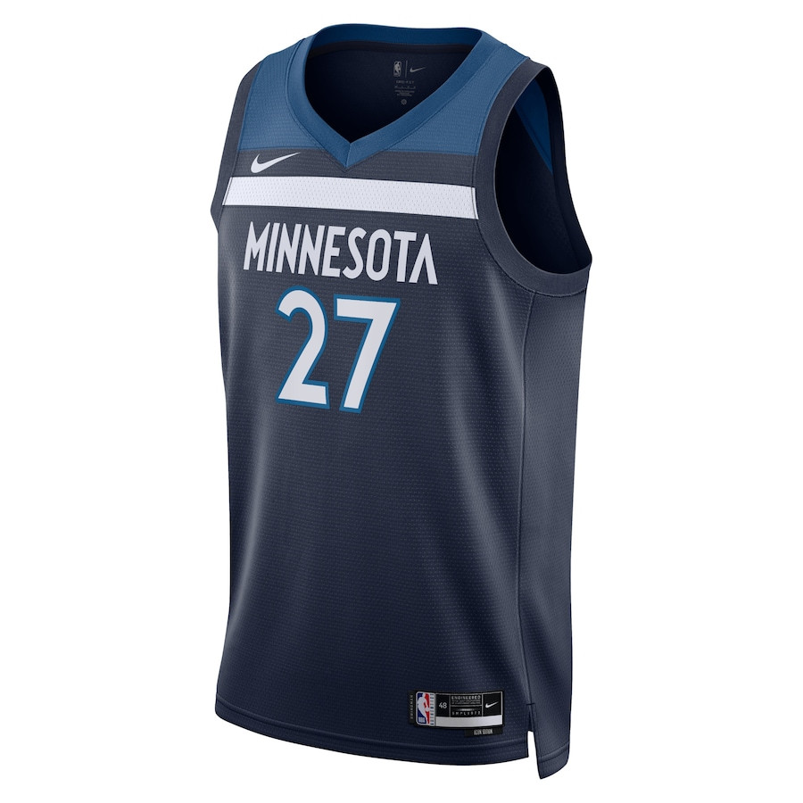 Alternative view of Rudy Gobert 27 Minnesota Timberwolves Unisex Swingman Jersey - Icon Edition - Navy - JS997 