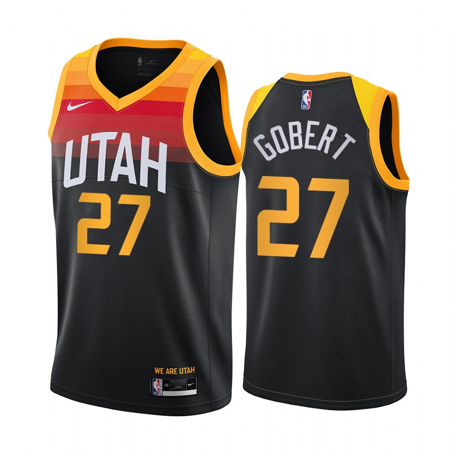Rudy Gobert Utah Jazz 2020-21 Black City Jersey New Uniform