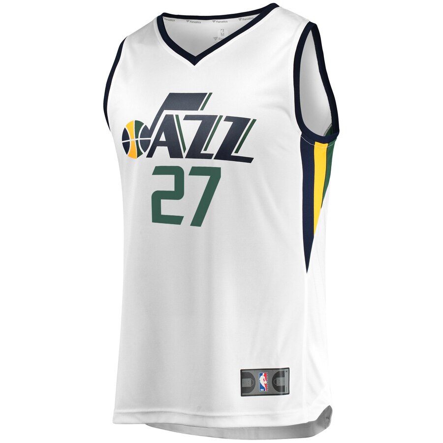 Alternative view of Rudy Gobert Utah Jazz Fanatics Branded Fast Break Jersey - Association Edition - White