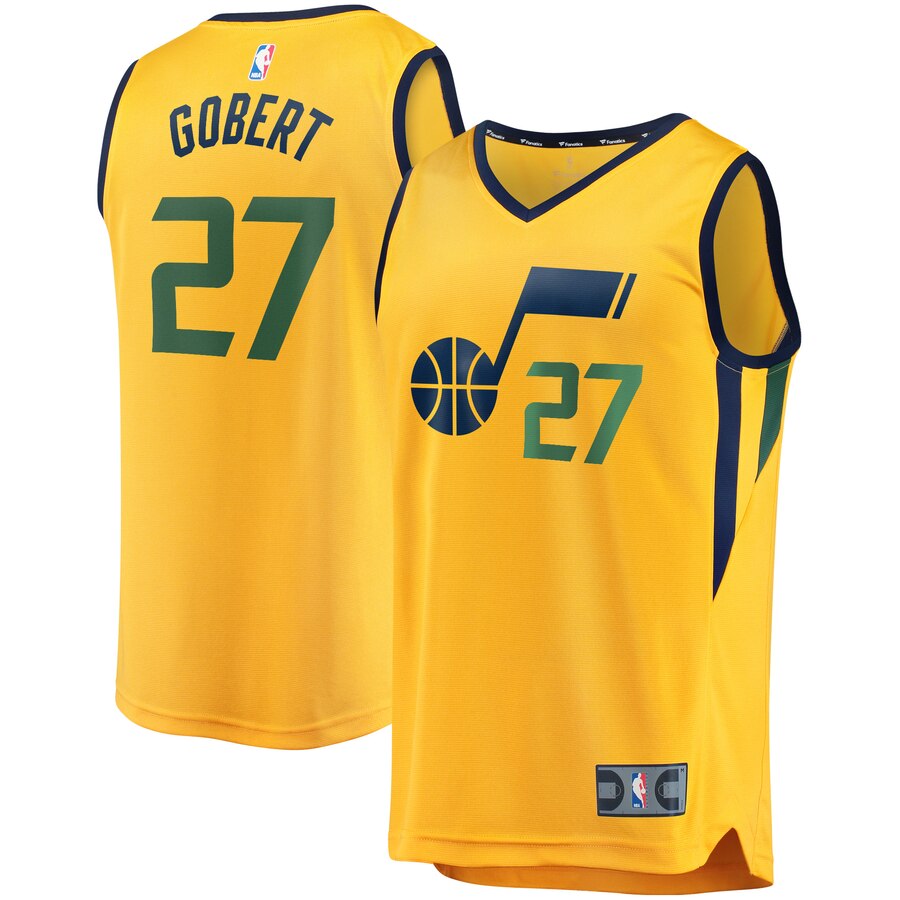 Rudy Gobert Utah Jazz Fanatics Branded Fast Break Replica Player Jersey Gold - Statement Edition