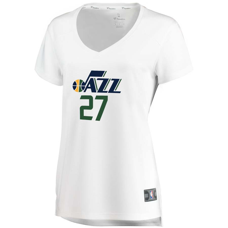 Alternative view of Rudy Gobert Utah Jazz Fanatics Branded Women's Fast Break Replica Jersey White - Association Edition