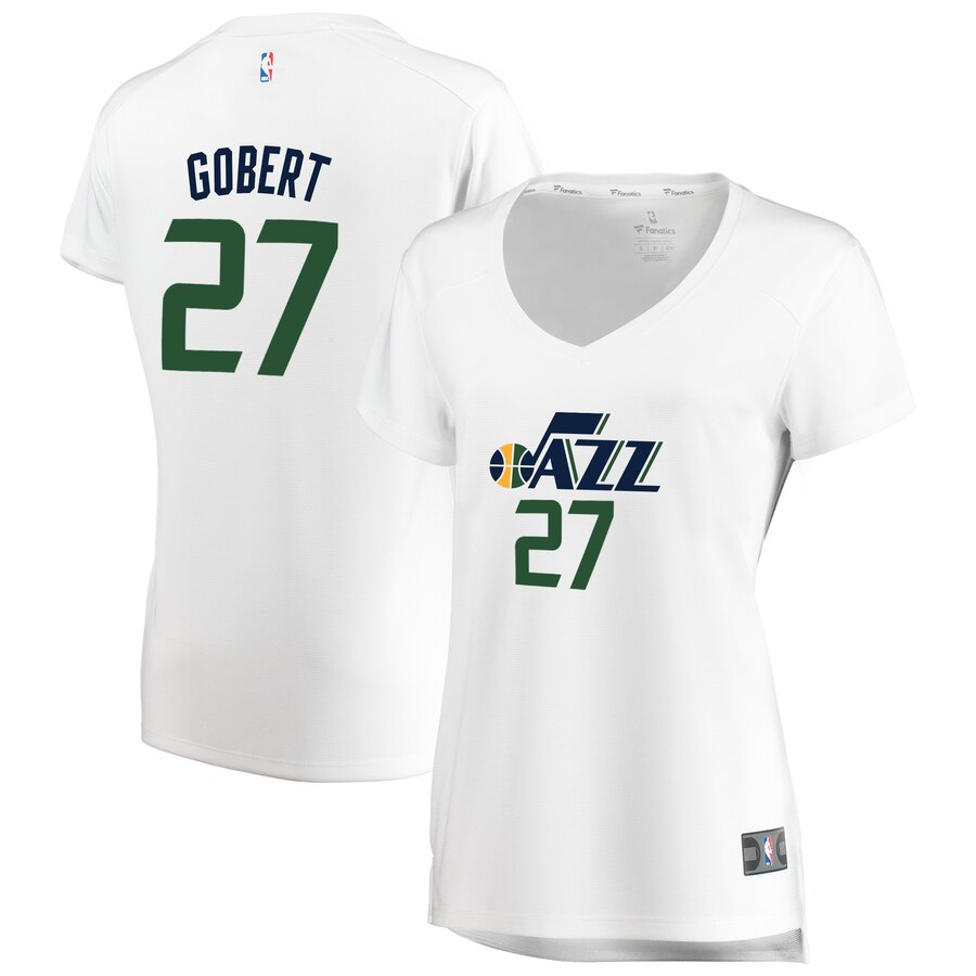 Rudy Gobert Utah Jazz Fanatics Branded Women's Fast Break Replica Jersey White - Association Edition
