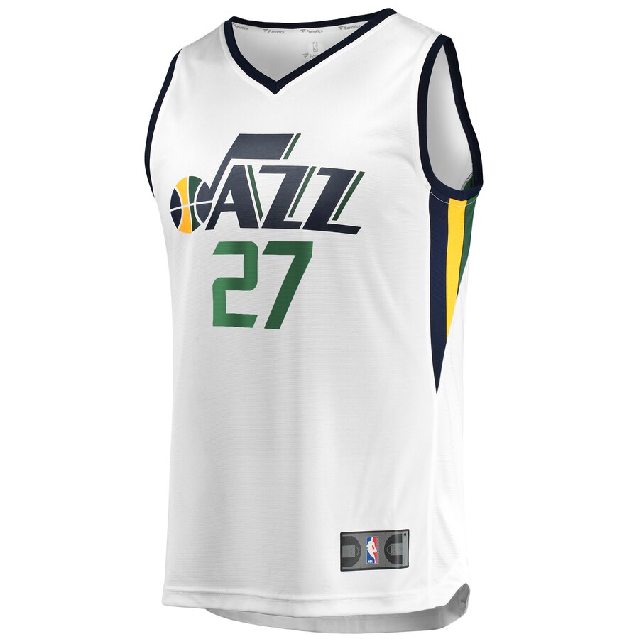 Alternative view of Rudy Gobert Utah Jazz Fanatics Branded Youth Fast Break Player Jersey - Association Edition - White