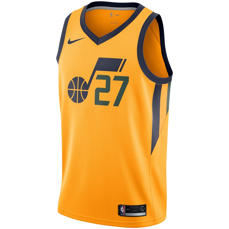 Alternative view of Rudy Gobert Utah Jazz Replica Swingman Jersey – Statement Edition – Gold