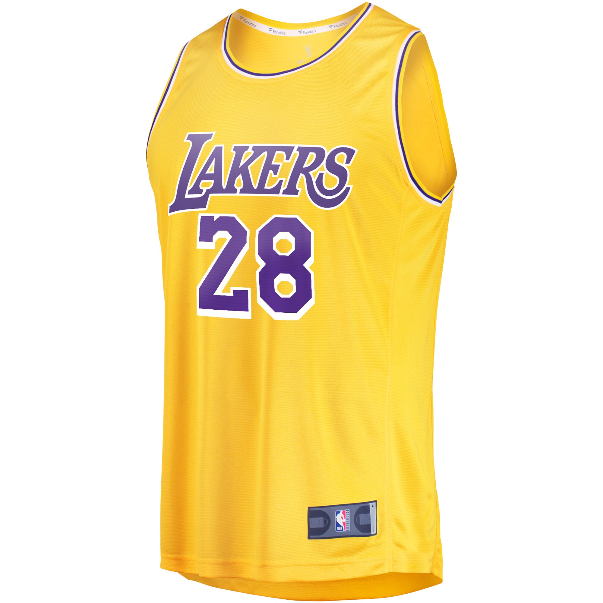 Alternative view of Rui Hachimura Los Angeles Lakers Fanatics Youth Fast Break Player Jersey - Icon Edition - Gold