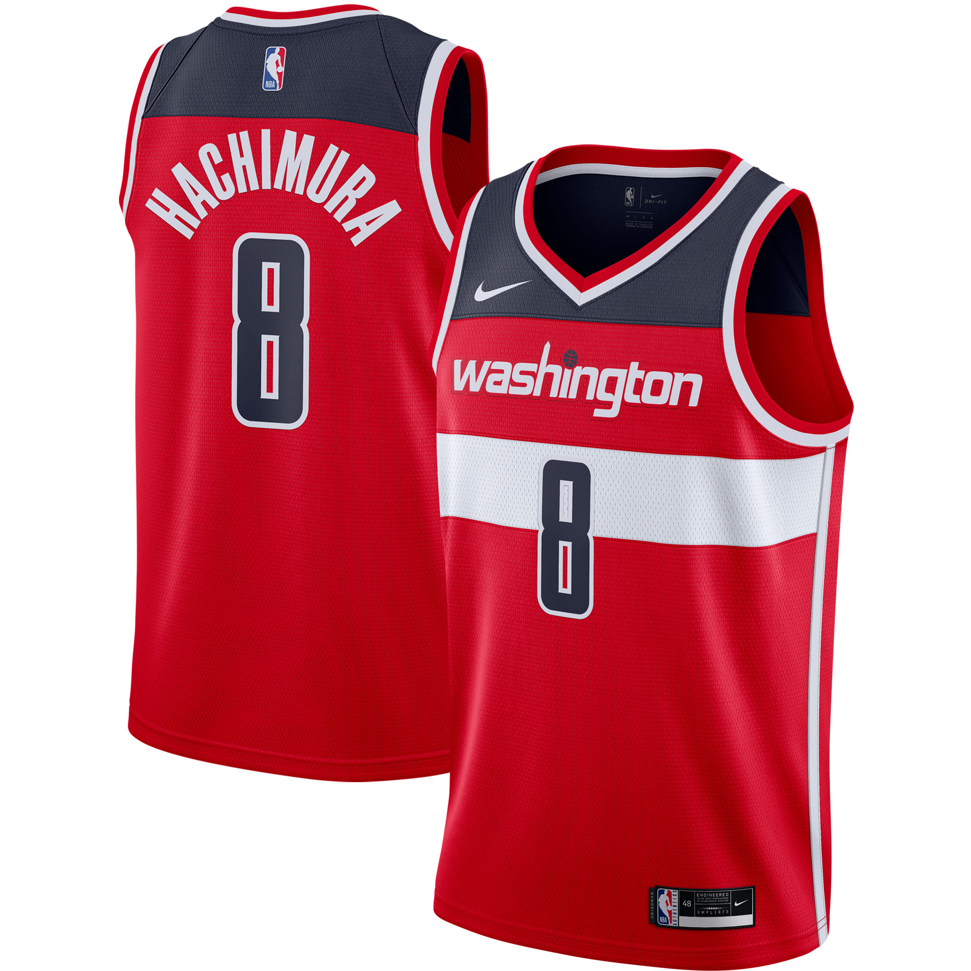 Rui Hachimura Washington Wizards 2020/21 Swingman Jersey - Red - Icon Edition