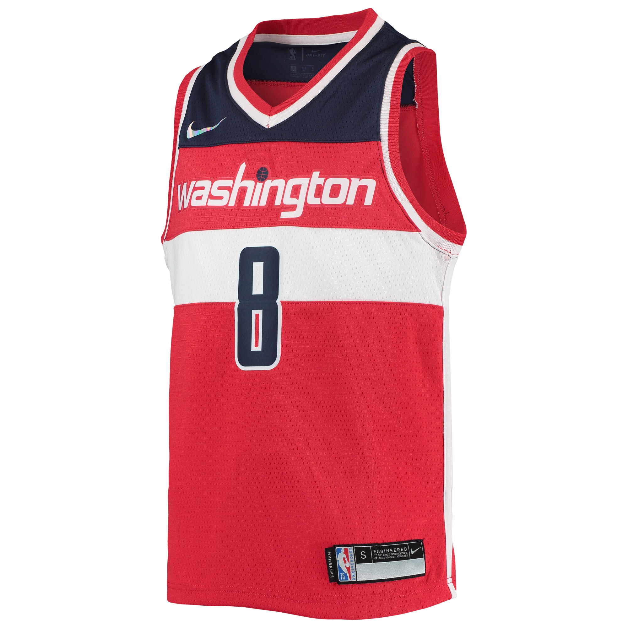 Alternative view of Rui Hachimura Washington Wizards Youth 2021/22 Diamond Swingman Jersey – Icon Edition – Red