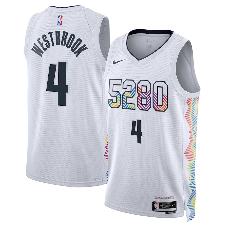 Russell Westbrook 4 Denver Nuggets Unisex 2024/25 Swingman Player Jersey - City Edition - White - JS768 