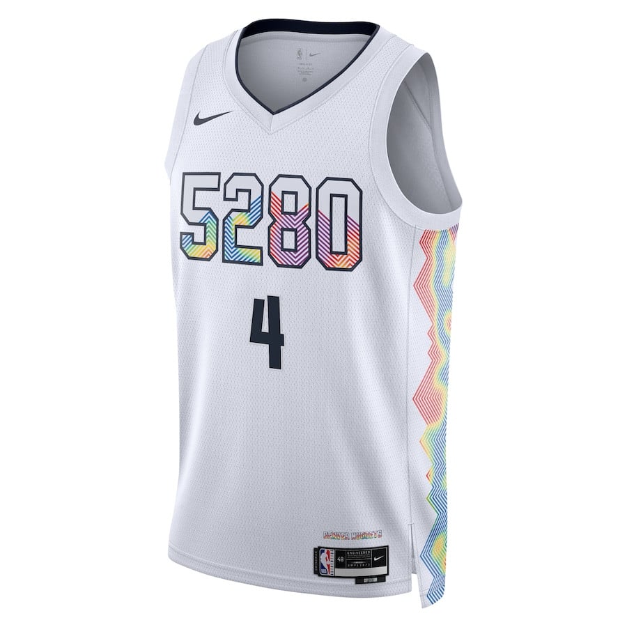 Alternative view of Russell Westbrook 4 Denver Nuggets Unisex 2024/25 Swingman Player Jersey - City Edition - White - JS768 