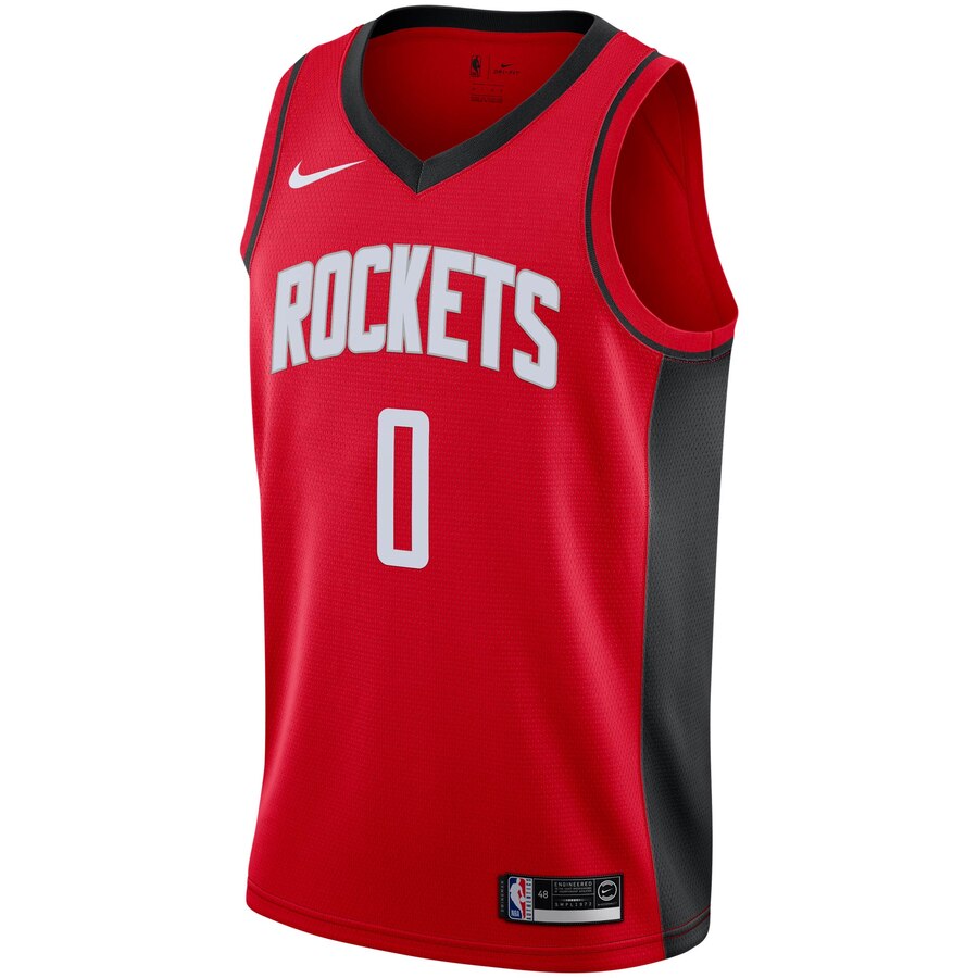 Alternative view of Russell Westbrook Houston Rockets 2019/2020 Swingman Jersey - Icon Edition - Red
