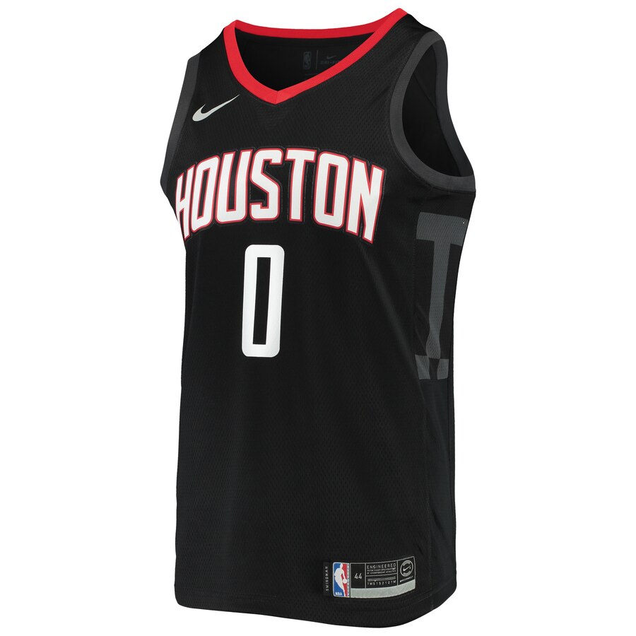 Alternative view of Russell Westbrook Houston Rockets 2019/2020 Swingman Jersey - Statement Edition - Black
