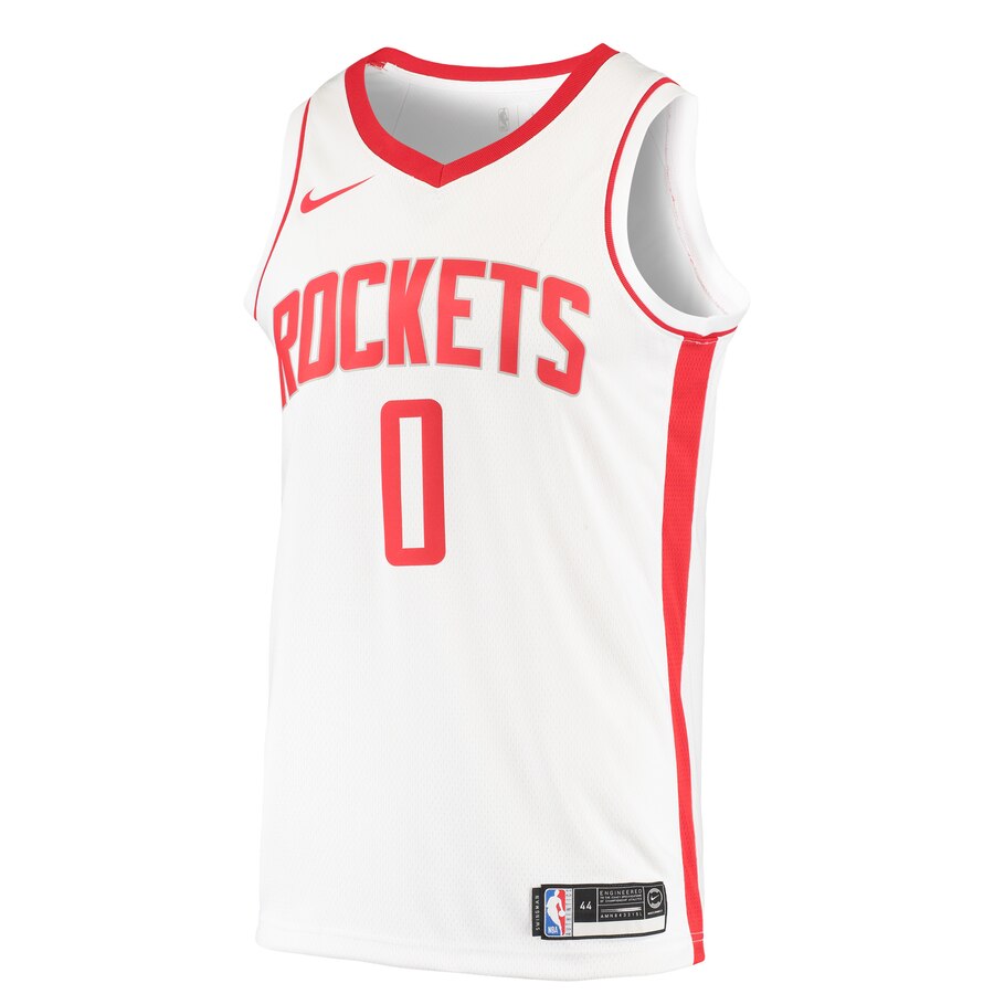 Alternative view of Russell Westbrook Houston Rockets 2019/2020 Swingman Jersey – Association Edition – White