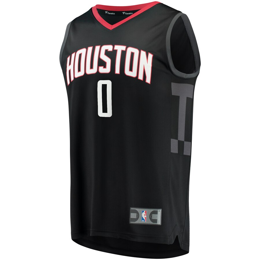 Alternative view of Russell Westbrook Houston Rockets Fanatics Branded Youth Fast Break Replica Jersey Black - Statement Edition