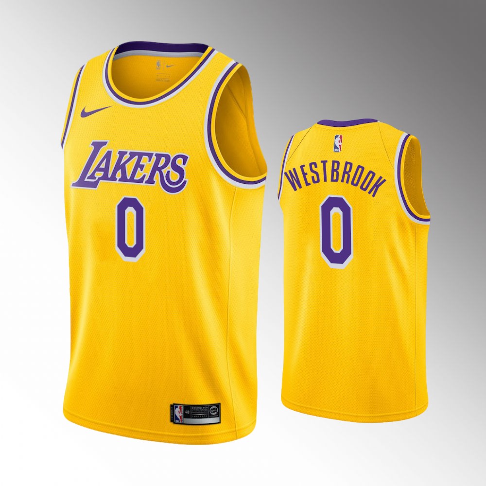 Russell Westbrook Los Angeles Lakers 2021 Icon Edition Gold Jersey