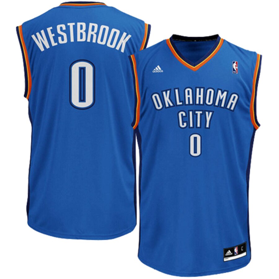 Russell Westbrook Oklahoma City Thunder Adidas Youth Replica Road Jersey - Light Blue