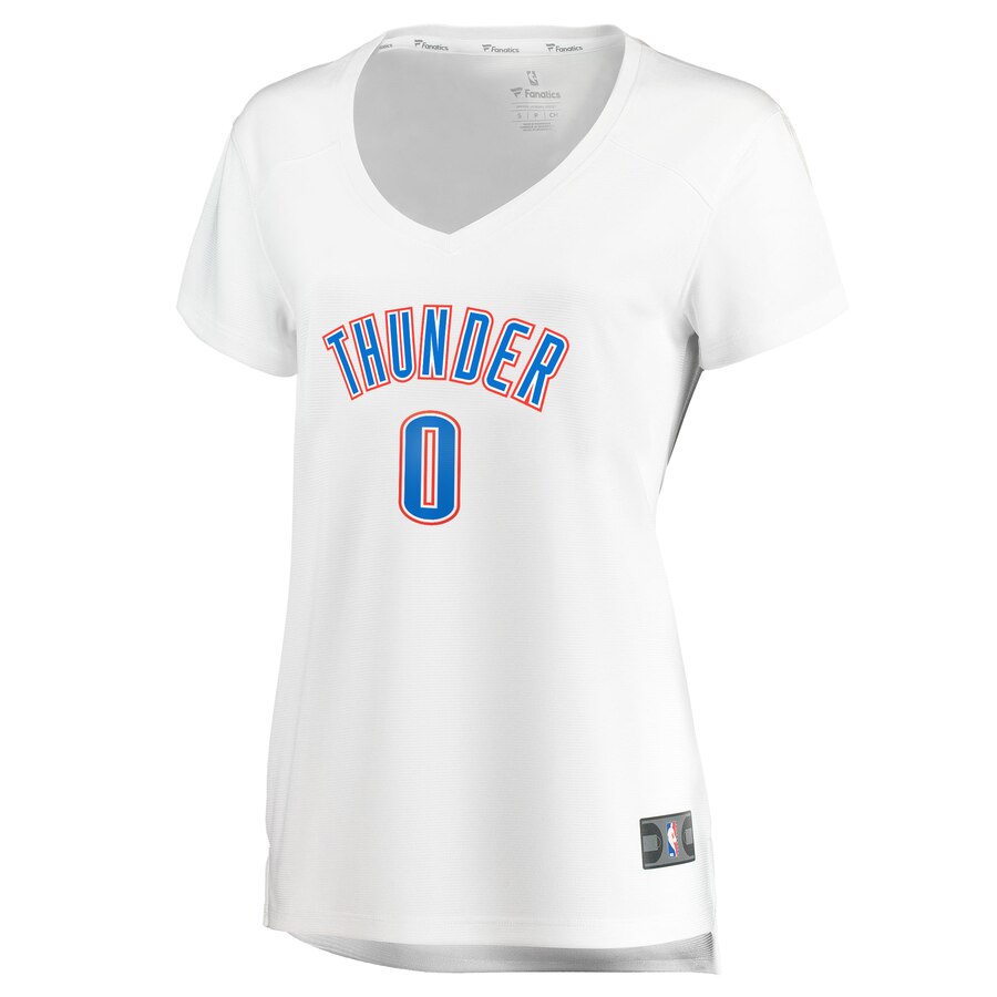 Alternative view of Russell Westbrook Oklahoma City Thunder Fanatics Branded Women's Fast Break Replica Jersey - Association Edition - White