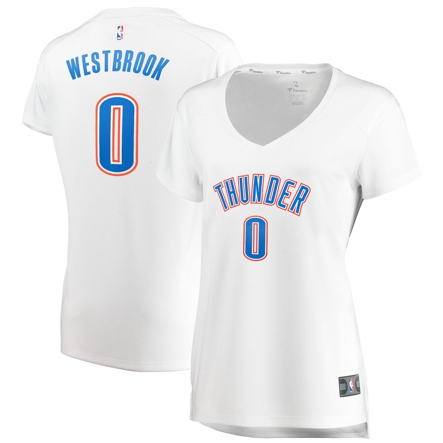 Russell Westbrook Oklahoma City Thunder Fanatics Branded Women's Fast Break Replica Jersey - Association Edition - White