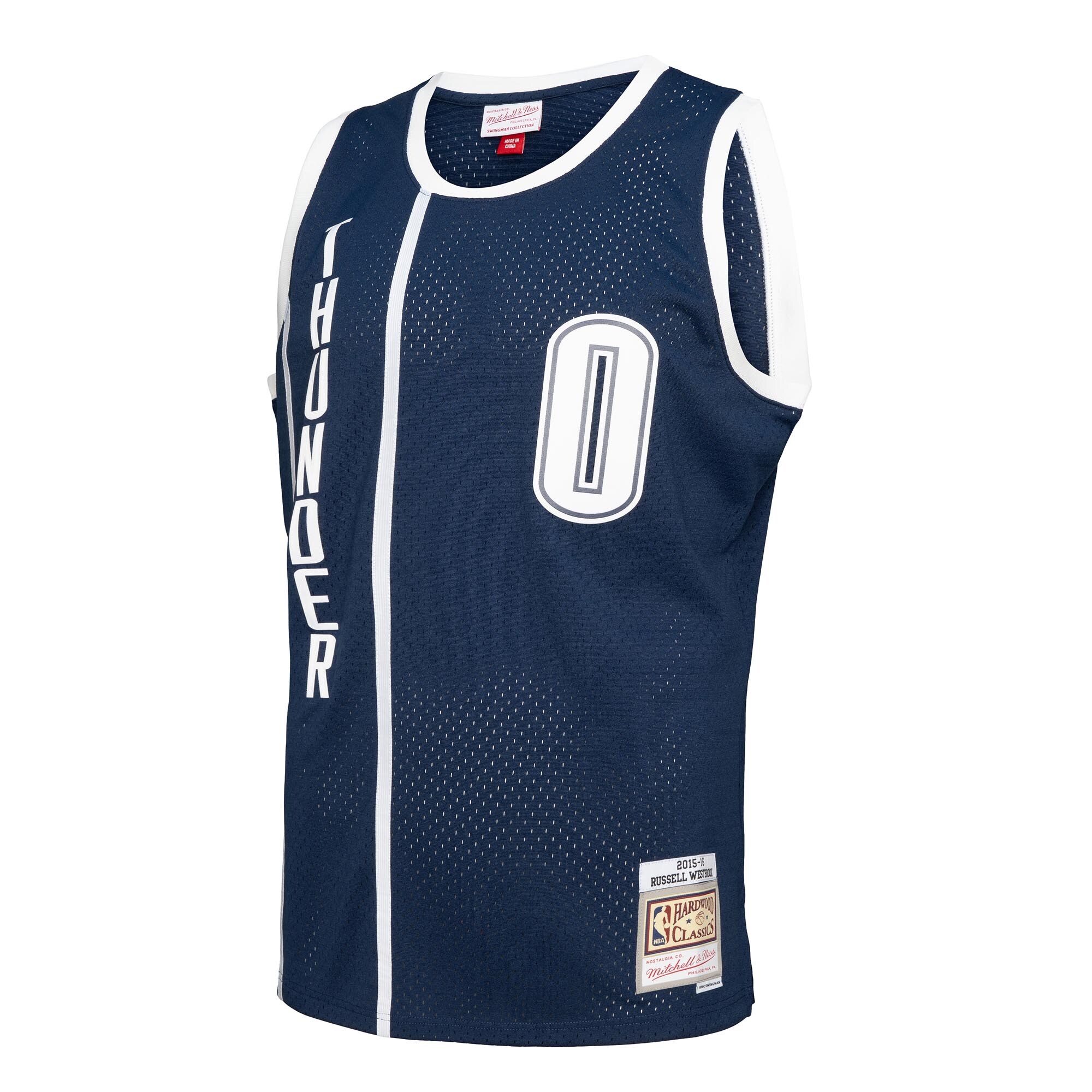 Alternative view of Russell Westbrook Oklahoma City Thunder Mitchell & Ness 2015/16 Swingman Jersey - Blue