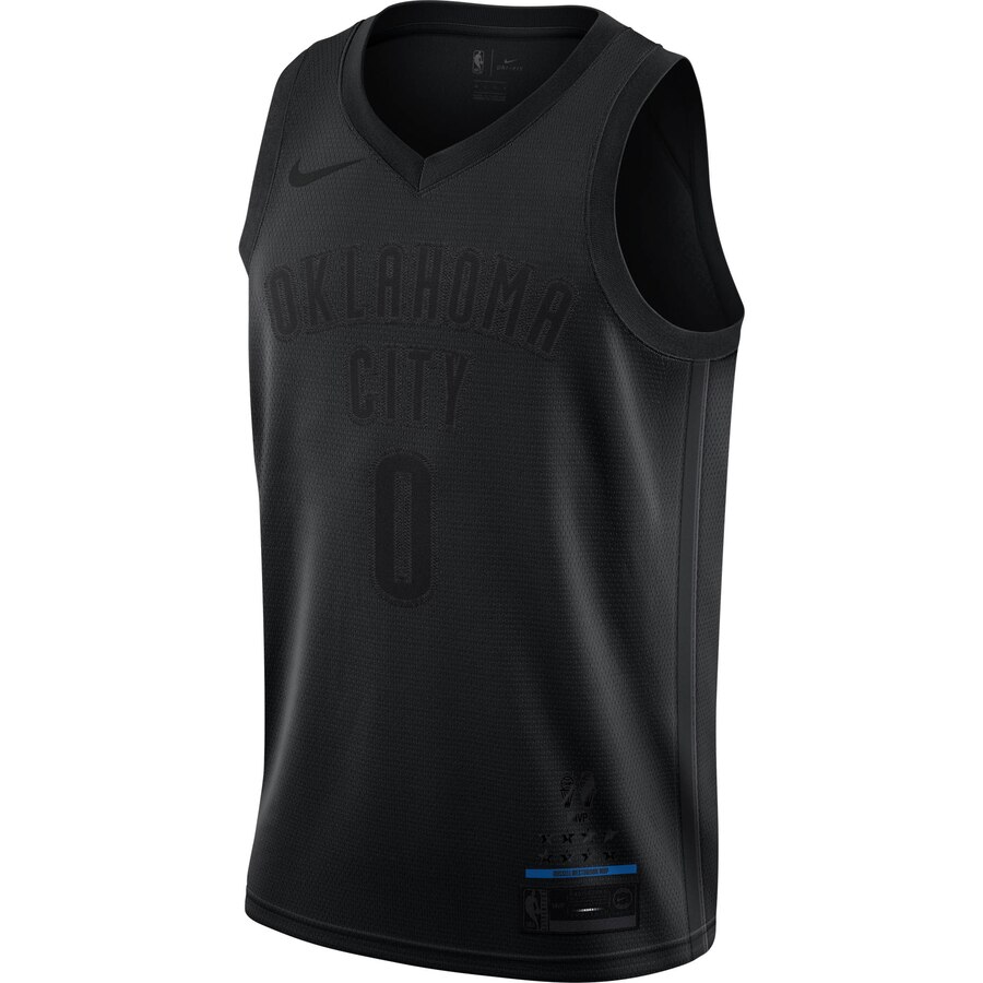 Alternative view of Russell Westbrook Oklahoma City Thunder Mvp Swingman Jersey - Black