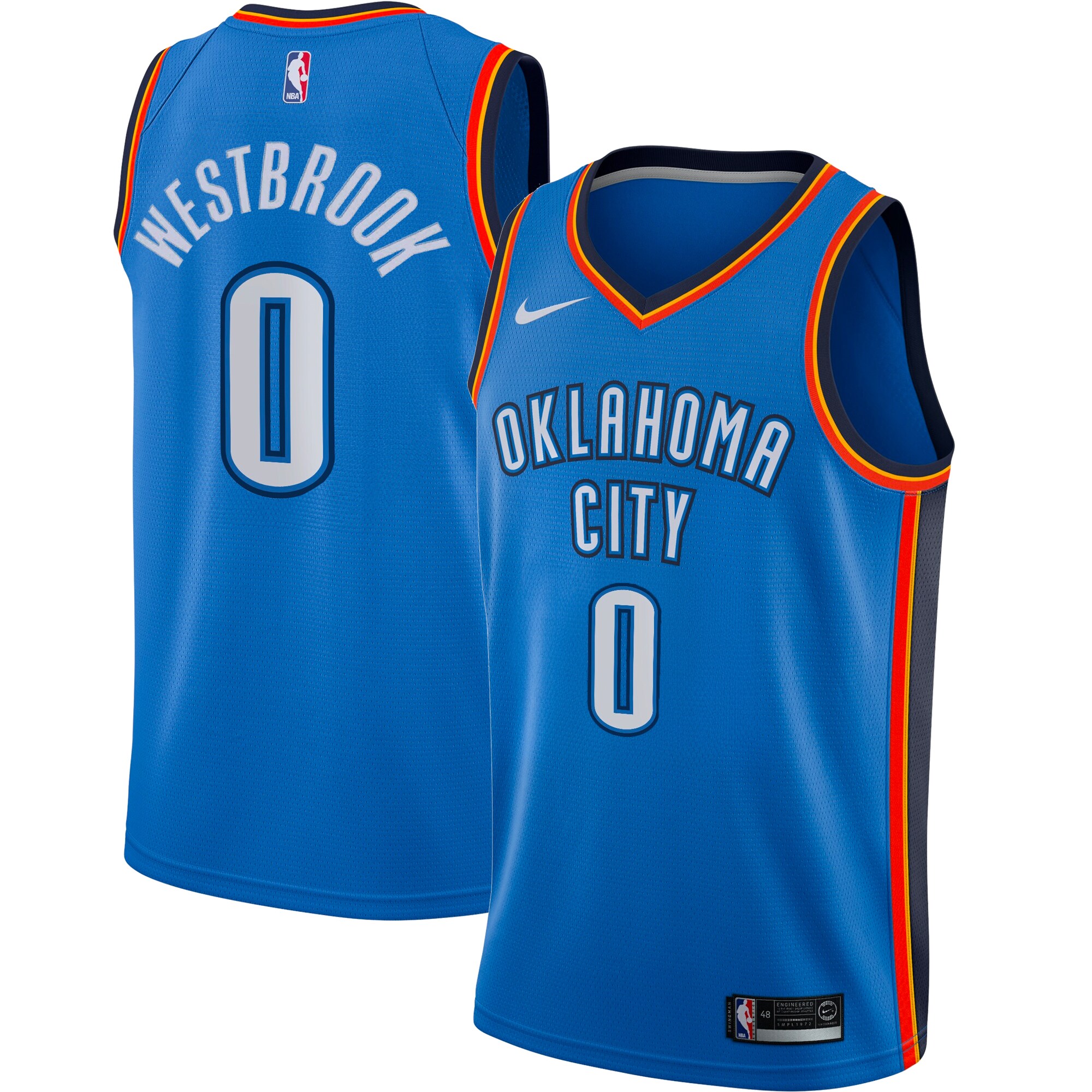 Russell Westbrook Oklahoma City Thunder Swingman Player Jersey - Icon Edition - Blue