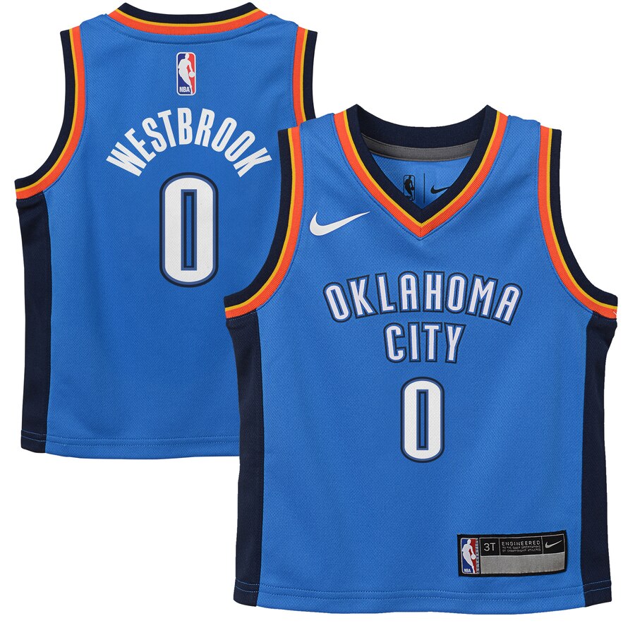 Russell Westbrook Oklahoma City Thunder Toddler Replica Jersey Blue - Icon Edition